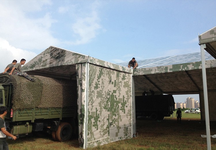 18 meter camouflage combination tent in a certain military region