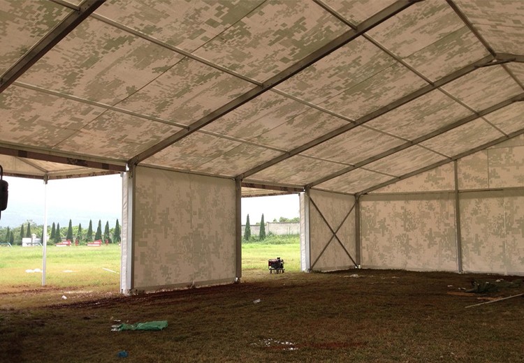 18 meter camouflage combination tent in a certain military region