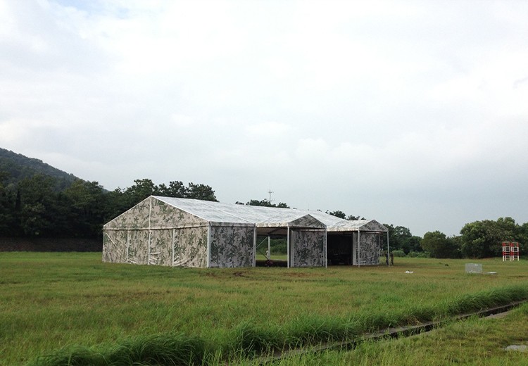 18 meter camouflage combination tent in a certain military region