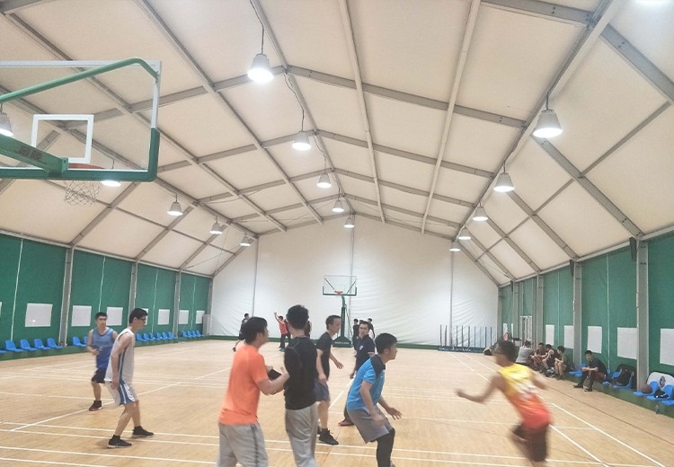 Shanghai rooftop 18 meter arched basketball tent