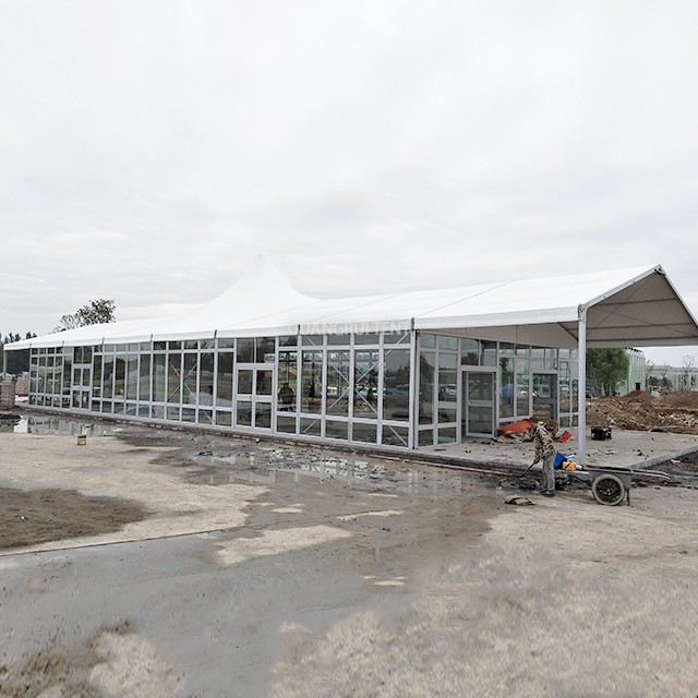 Multi Design Style Aluminum Glass Wall Tent combination for Wedding Party A shape Tent for events