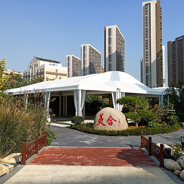 Luxury 15x30m Big White Large Outdoor Wedding Church Marquee Tent For 200 300 People Events Party Curved Tent
